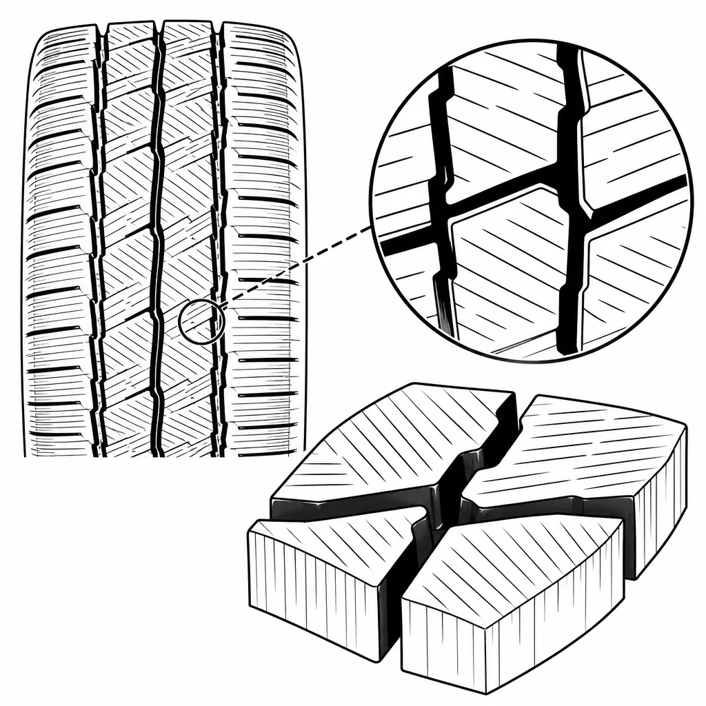 Schéma illustratif : Intersections entre entailles obliques et transversales