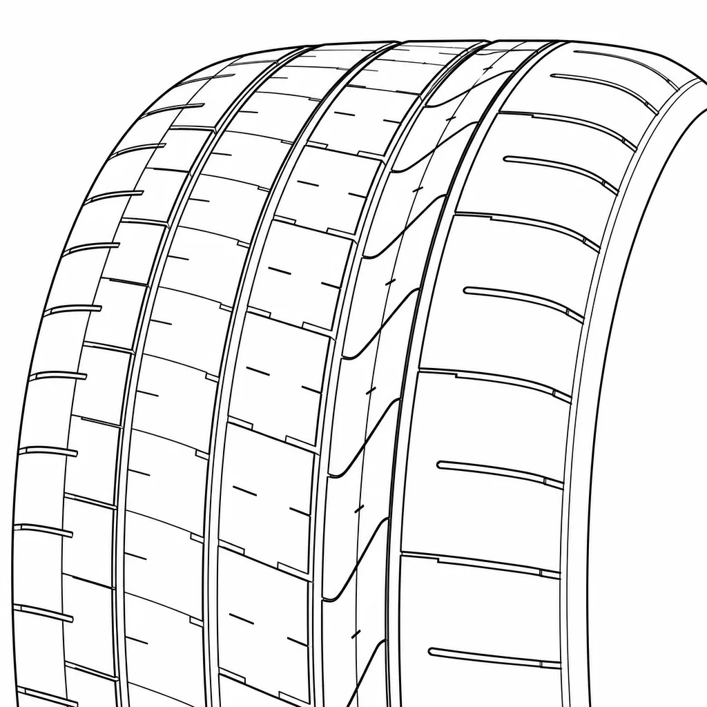 Schéma illustratif : Épaules semi-continues à encoches transversales courtes