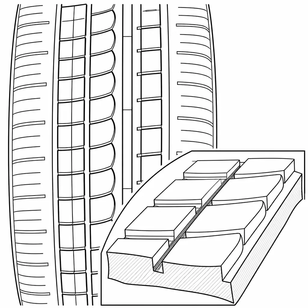 Schéma illustratif : Géométrie rectangulaire et trapézoïdale des éléments porteurs