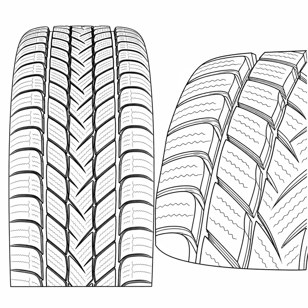 Schéma illustratif : Largeur variable des rangées délimitée par les rainures longitudinales ondulées