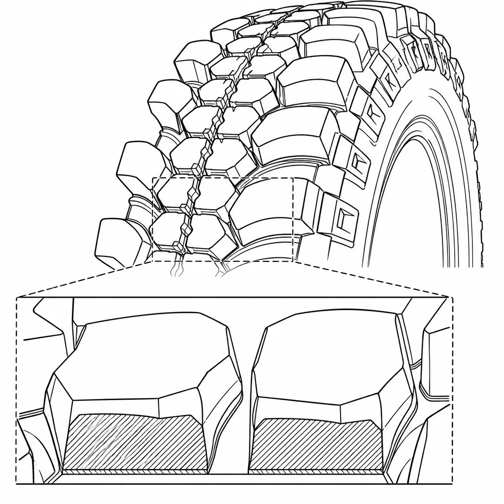 Schéma illustratif : Crampons hauts de forte section et largement isolés