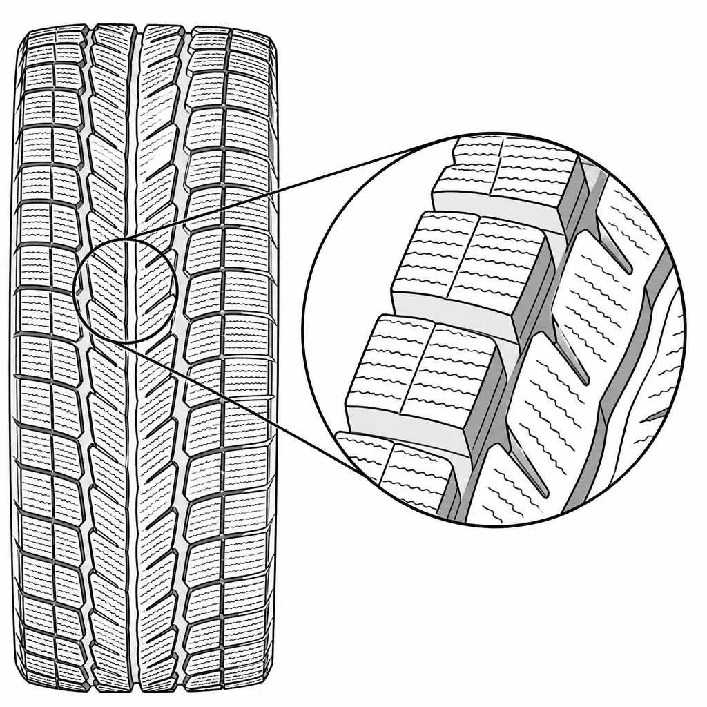 Schéma illustratif : Forte fragmentation des éléments de gomme par les lamelles fines