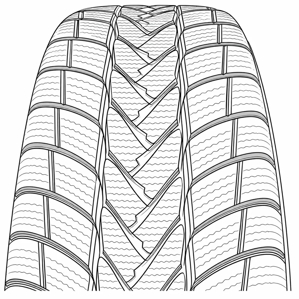 Schéma illustratif : Pointes centrales en chevrons imbriqués