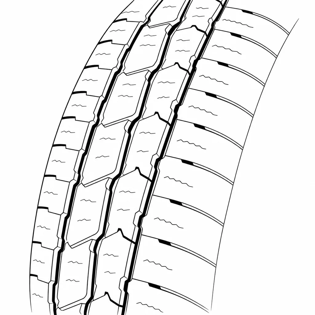 Schéma illustratif : Épaules semi-continues segmentées par des entailles obliques