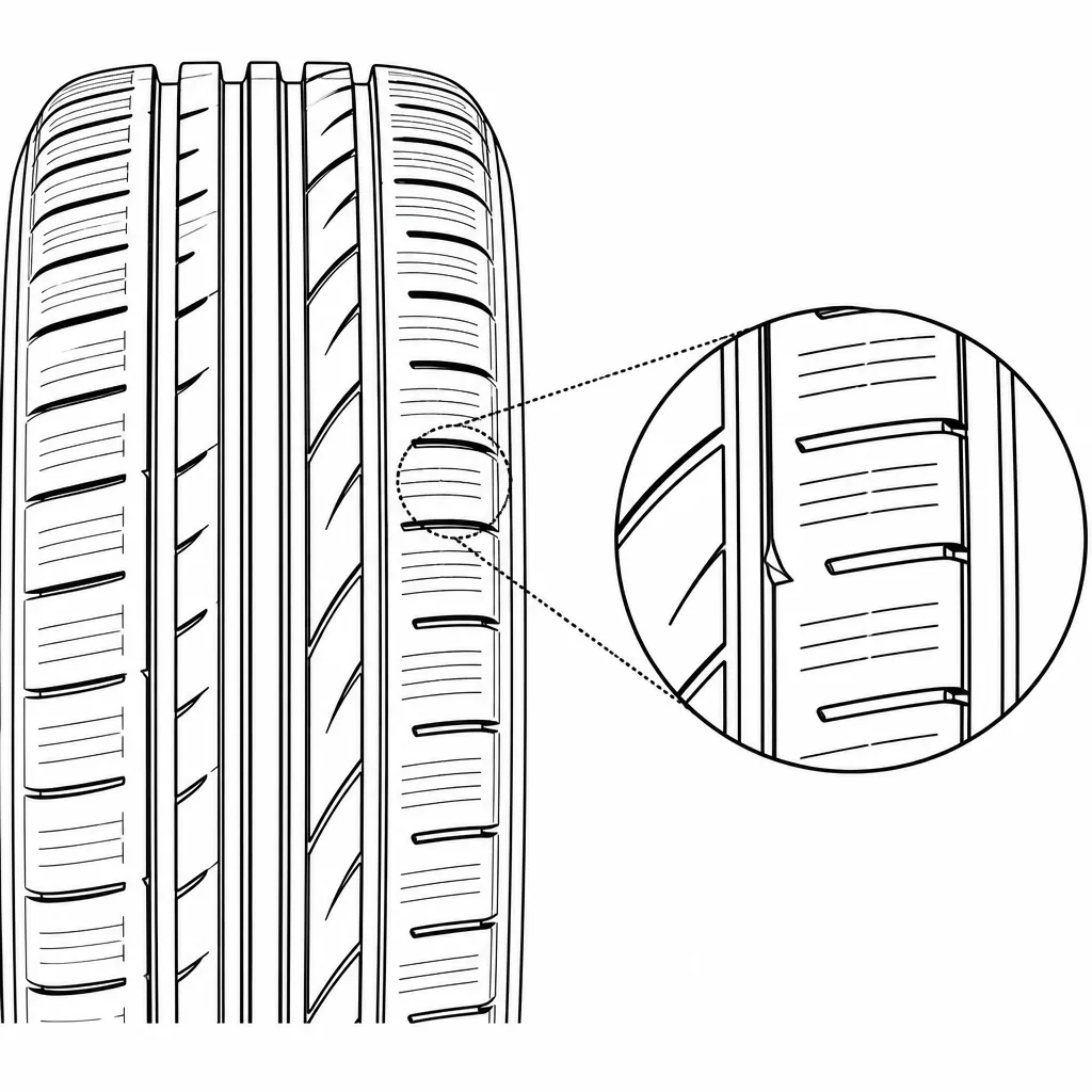 Schéma illustratif : Nombreuses lamelles fines sur les pavés allongés intermédiaires