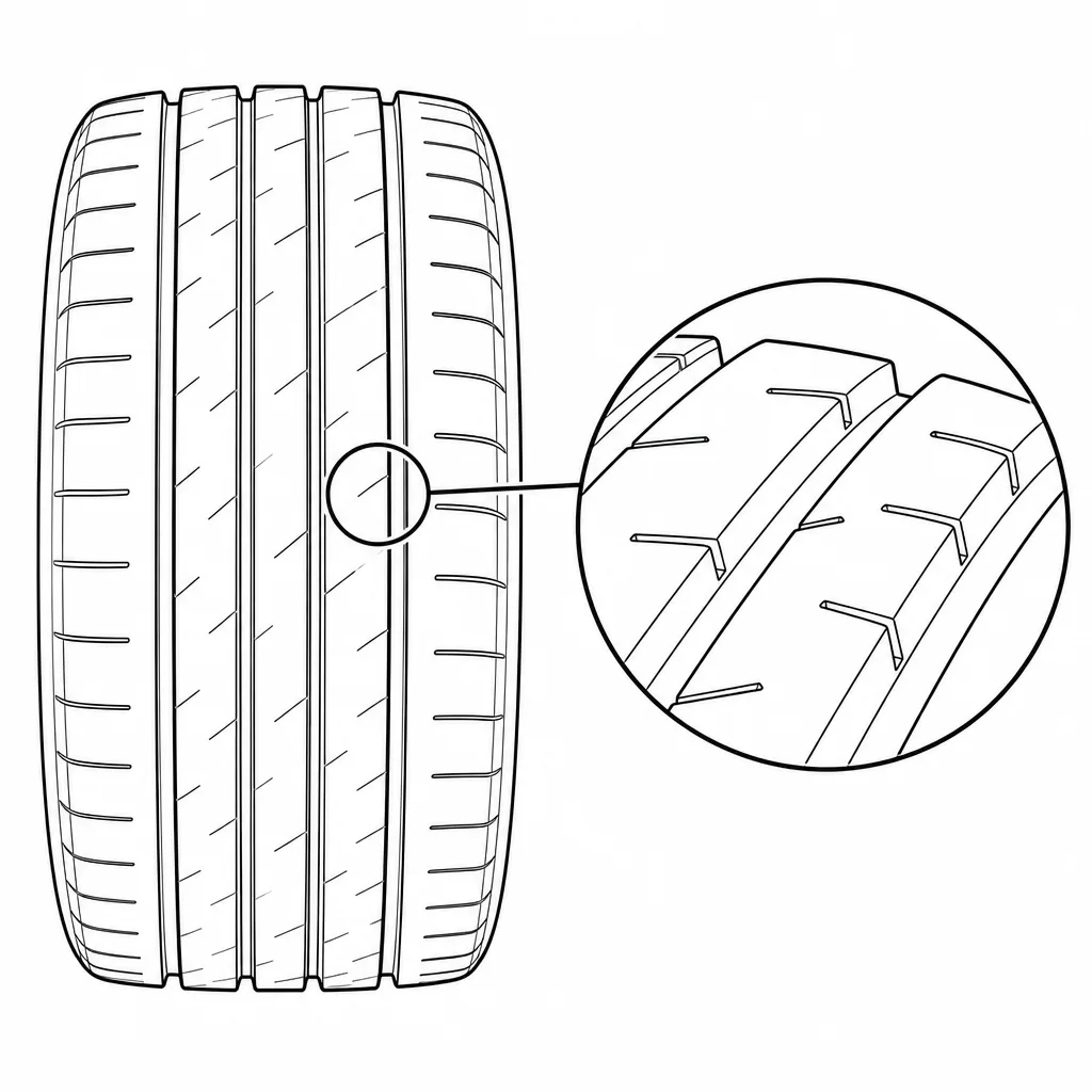 Schéma illustratif : Courtes encoches transversales et obliques