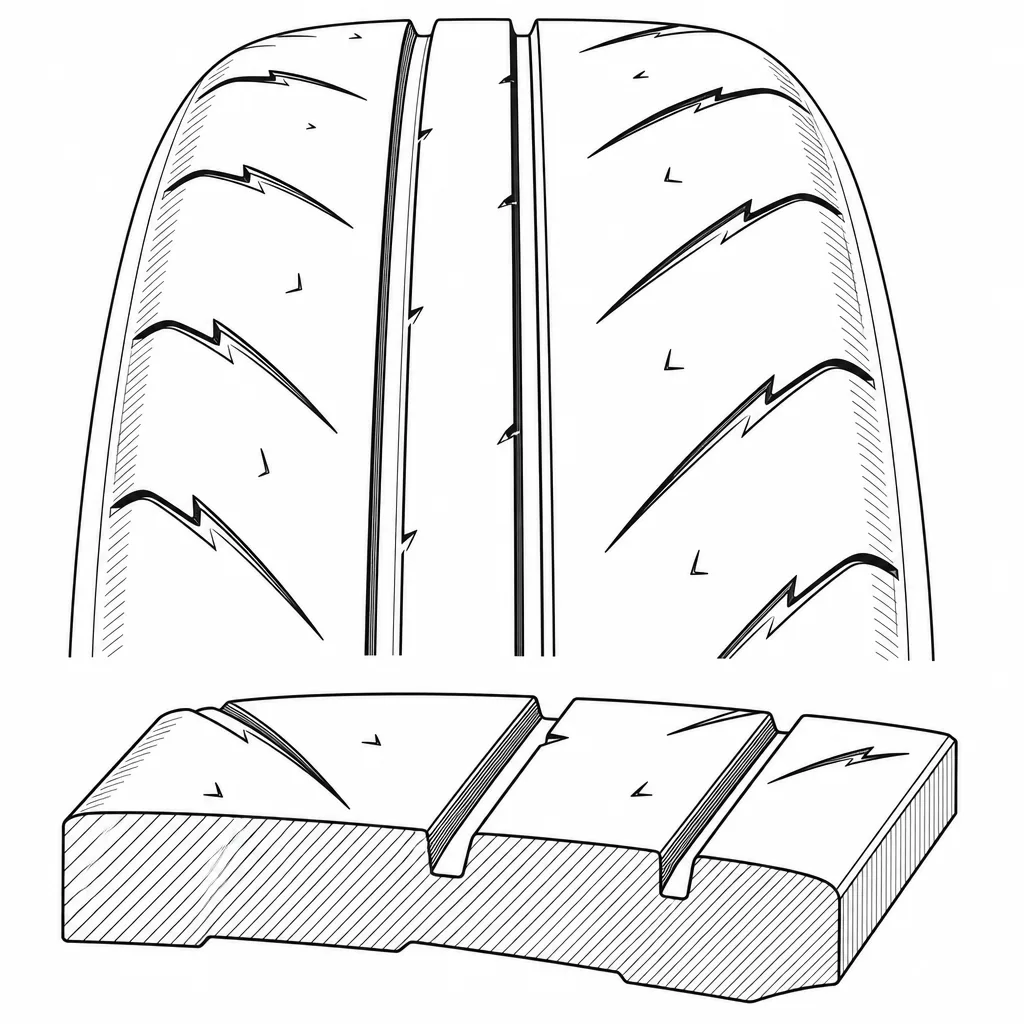Schéma illustratif : Larges bandes circonférentielles faiblement incisées