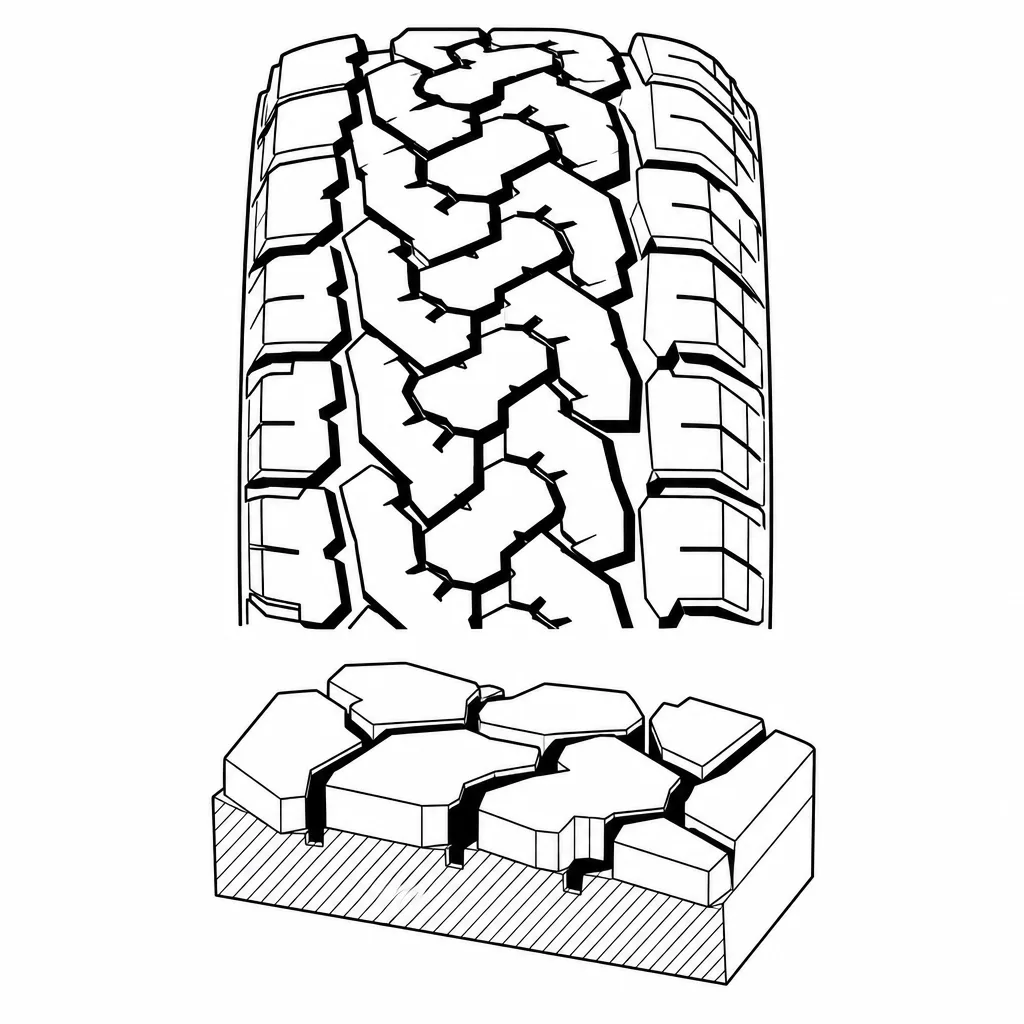 Schéma illustratif : Pavés polygonaux indépendants disposés en rangées décalées