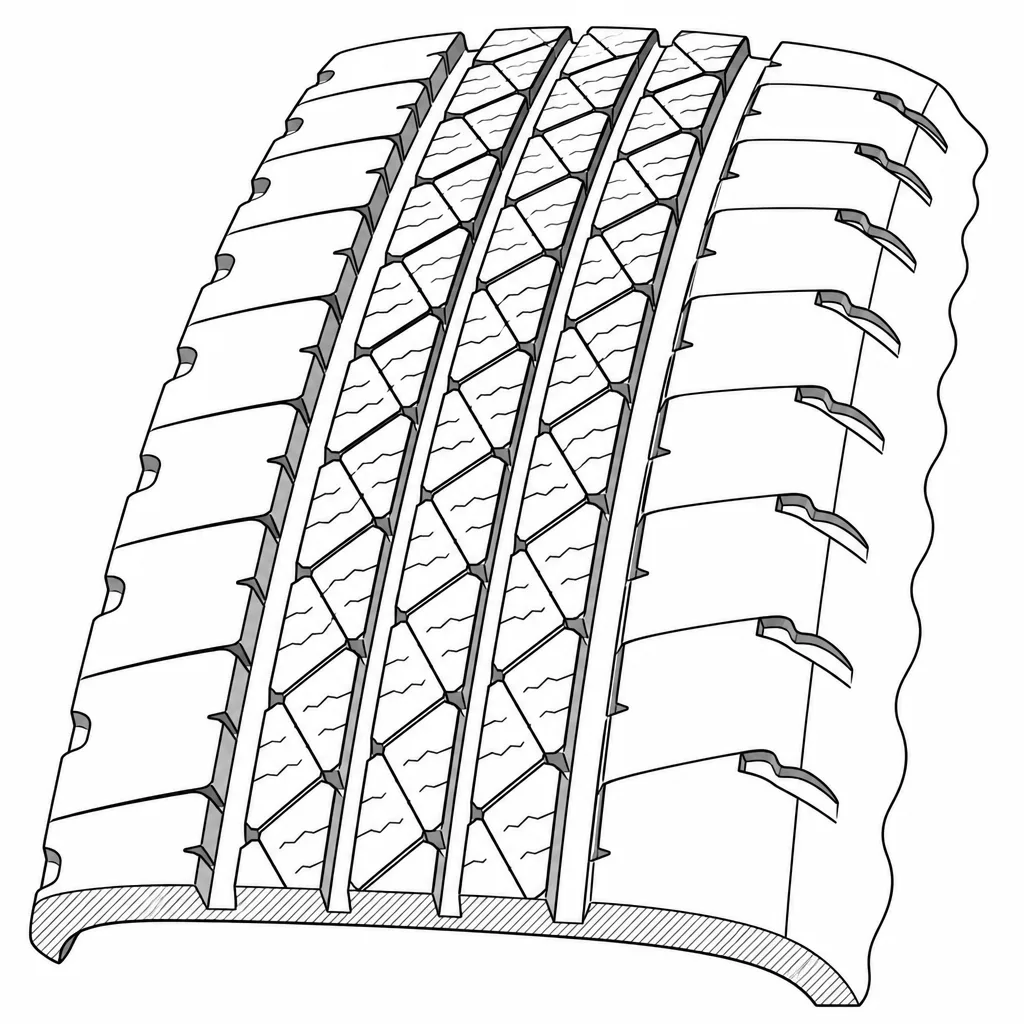 Schéma illustratif : Écart de taille entre les petits éléments centraux et les épaules semi-continues