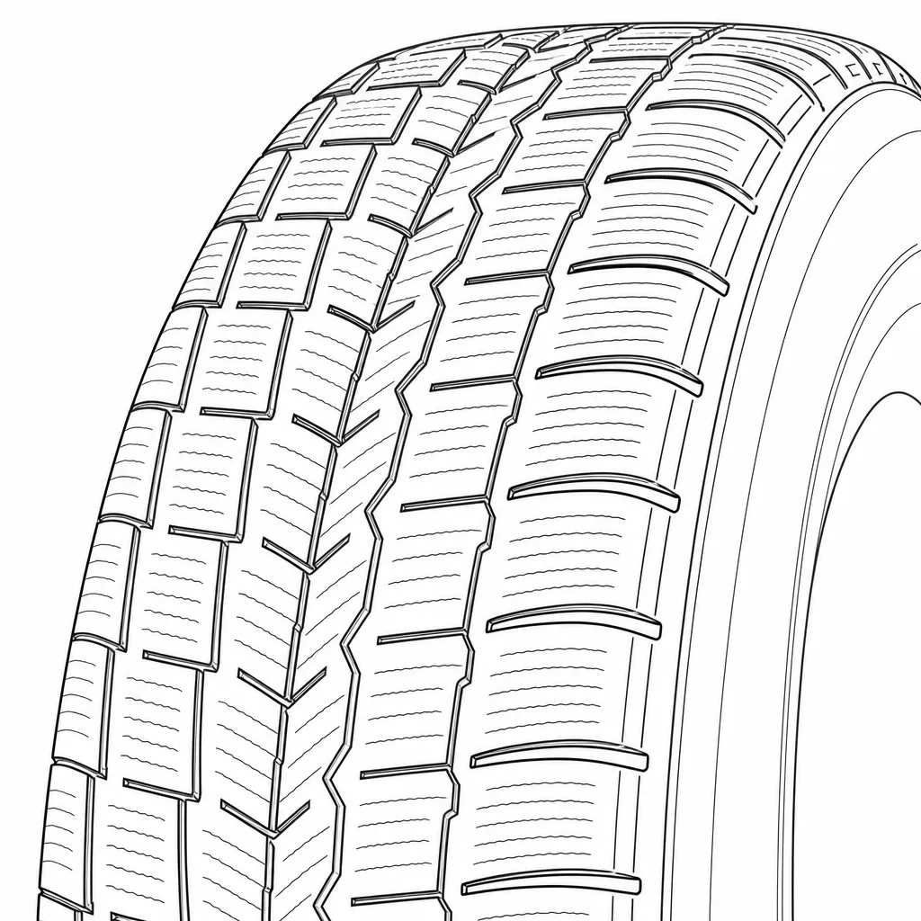 Schéma illustratif : Épaules à forte proportion de gomme, interrompues par des entailles transversales