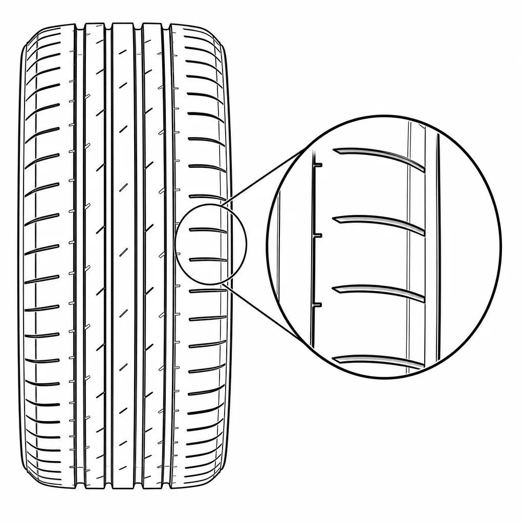 Schéma illustratif : Encoches d’épaule courtes et peu profondes par rapport à la longueur des éléments périphériques