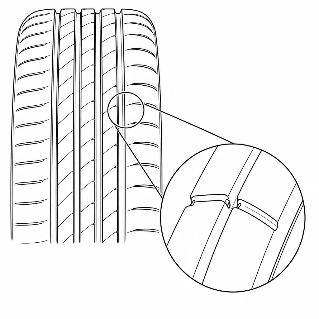 Schéma illustratif : Incisions transversales espacées de densité moyenne