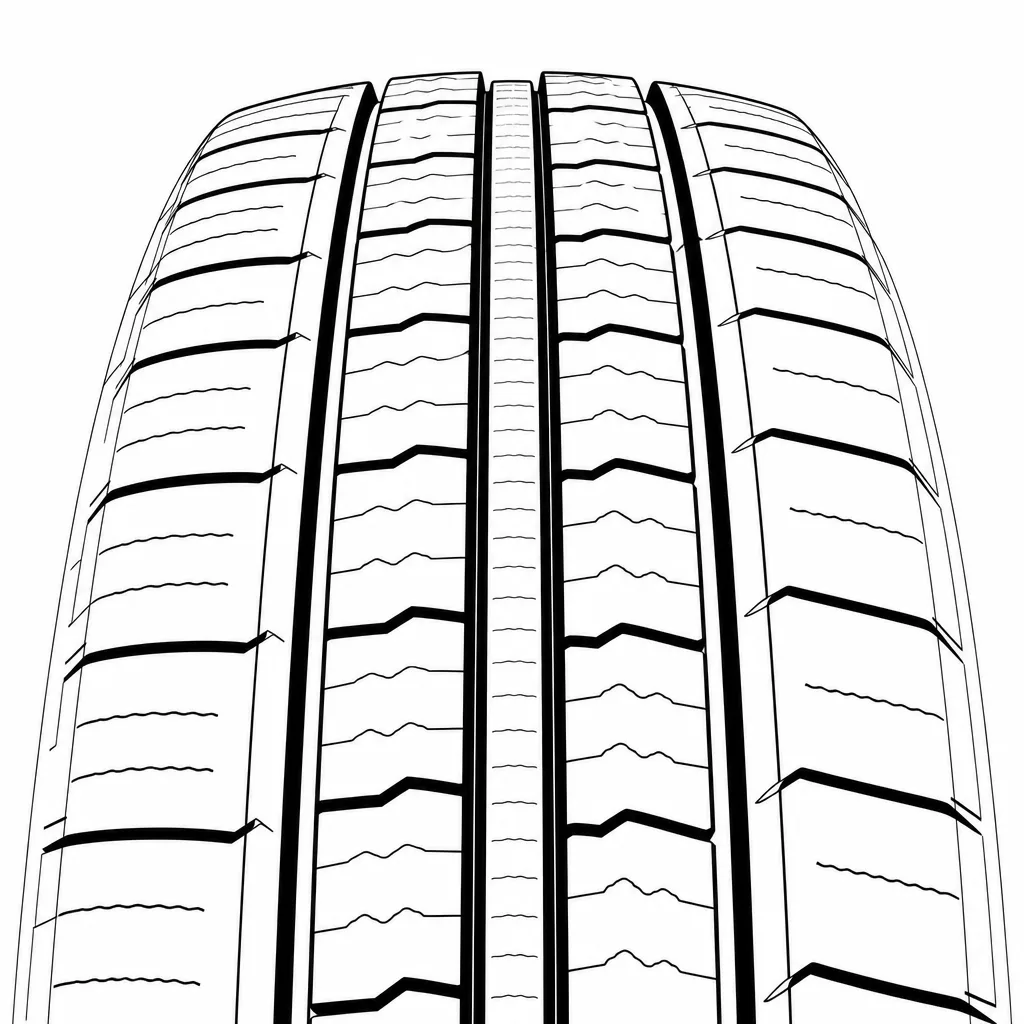 Schéma illustratif : Nervure centrale étroite et continue