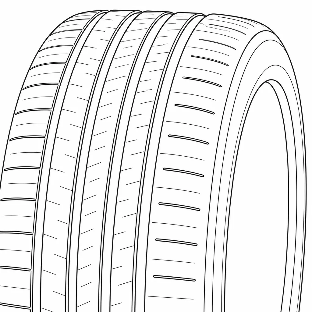Schéma illustratif : Épaules à forte proportion de gomme, découpées à intervalles transversaux réguliers