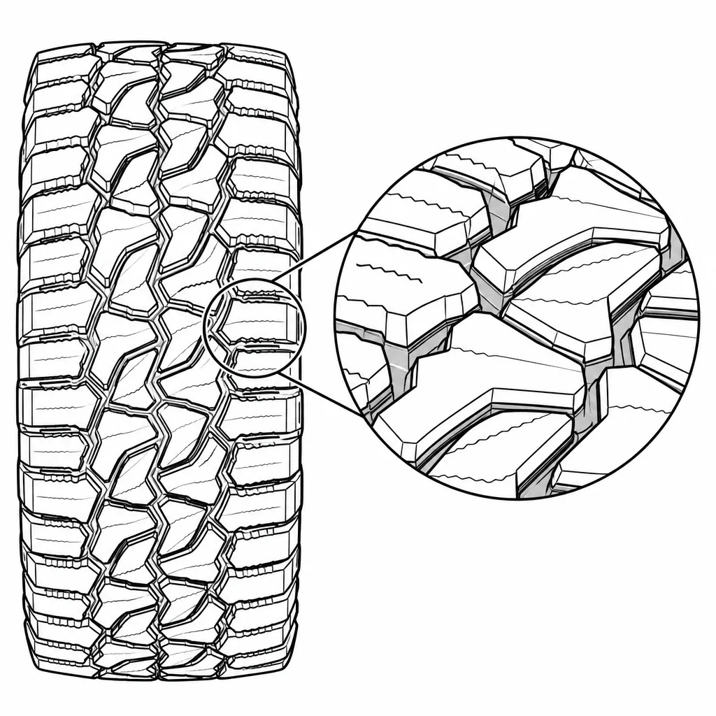 Schéma illustratif : Rapport vide/gomme élevé entre les rangées de pavés