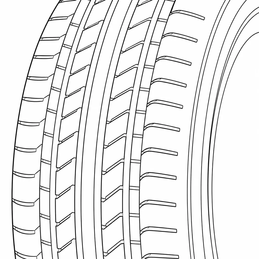 Schéma illustratif : Bord d’épaule relativement continu avec encoches transversales courtes