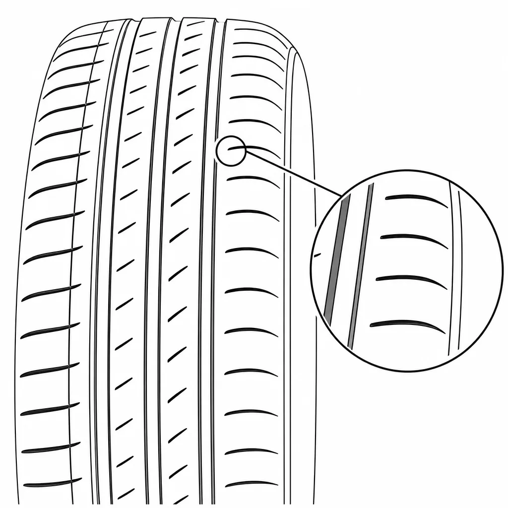Schéma illustratif : Épaules arrondies et presque continues, à encoches transversales courtes