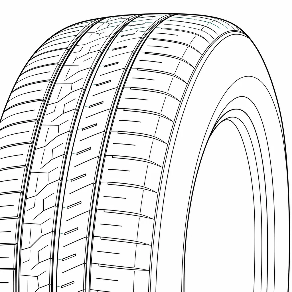 Schéma illustratif : Épaules à bord extérieur semi-continu et arrondi