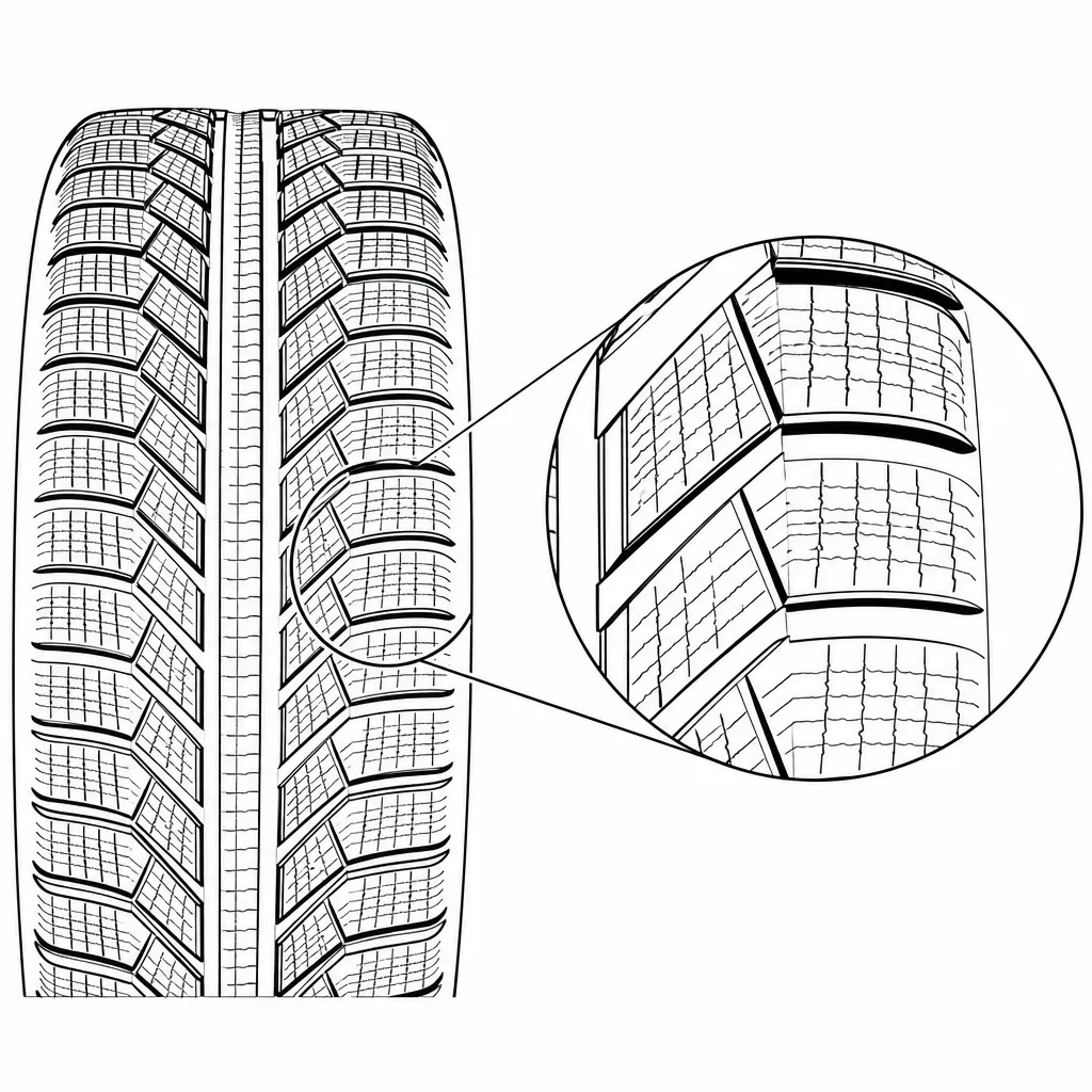 Schéma illustratif : Découpage transversal très serré des pavés