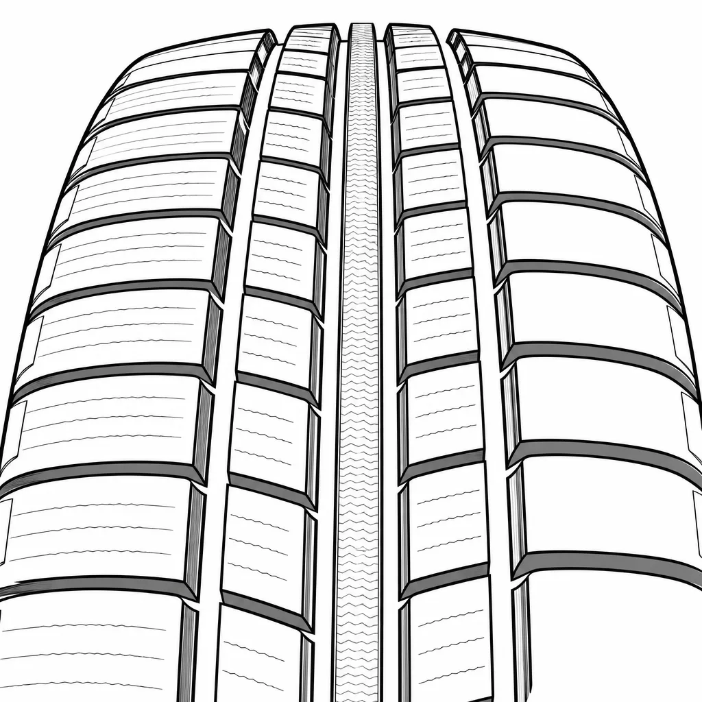 Schéma illustratif : Bande centrale étroite paraissant continue entre les rangées de pavés