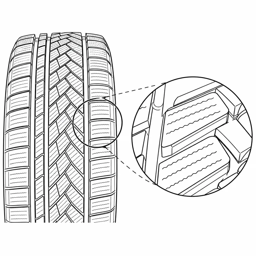 Schéma illustratif : Pavés intermédiaires allongés et inclinés
