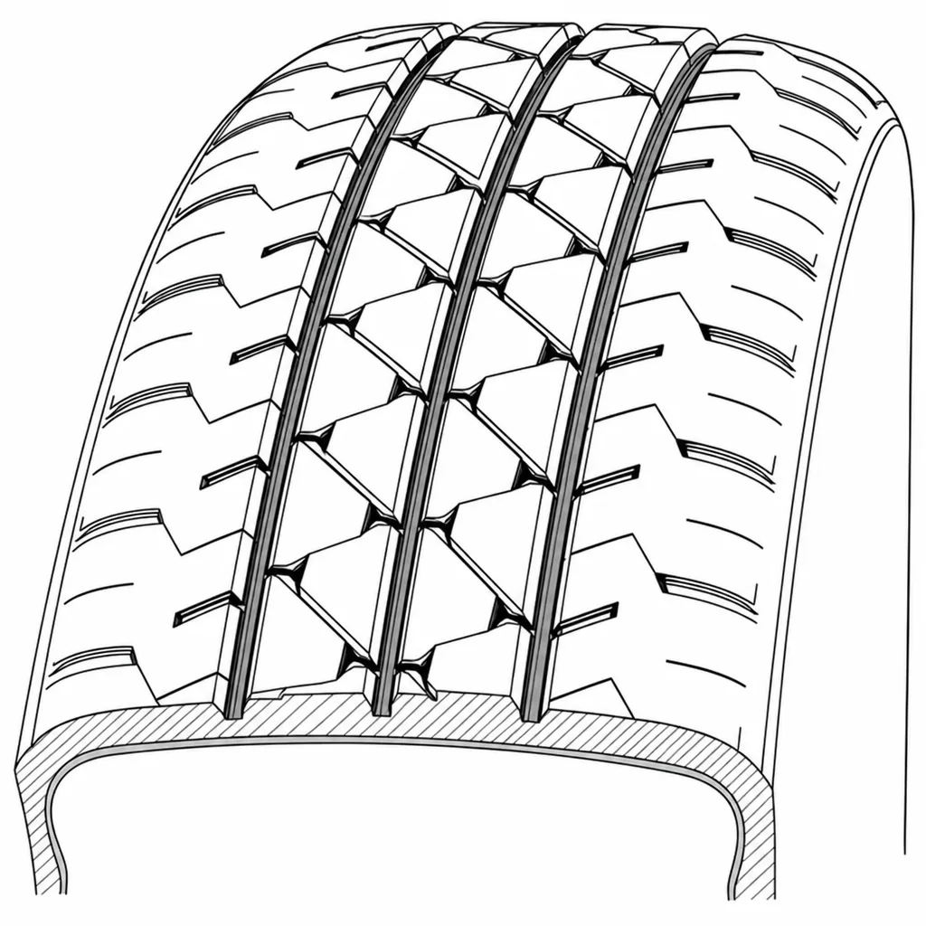 Schéma illustratif : Gradient de rigidité entre les éléments médians et les pavés latéraux allongés
