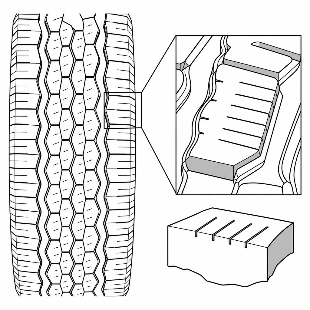 Schéma illustratif : Lamellisation moyenne appliquée à des pavés de faible largeur