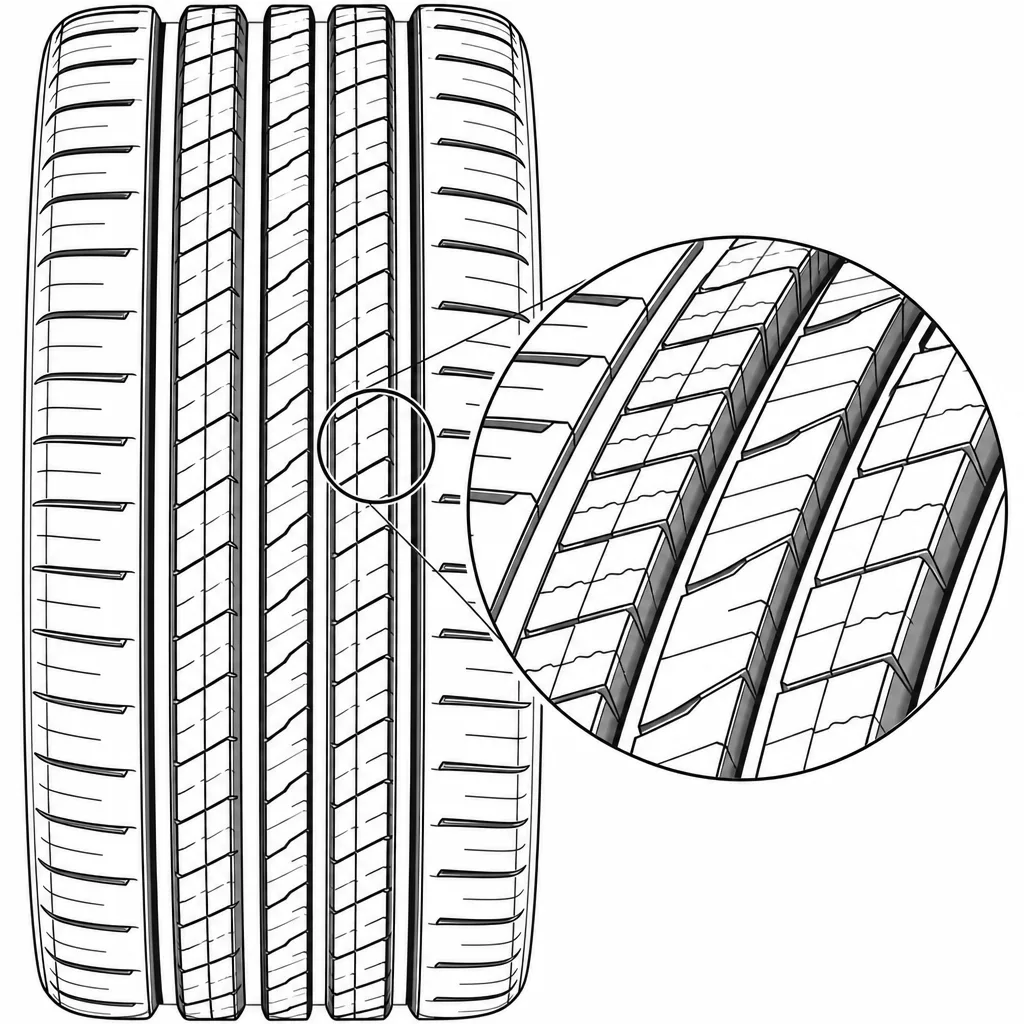 Schéma illustratif : Petits volumes de gomme délimités par le réseau serré d’incisions