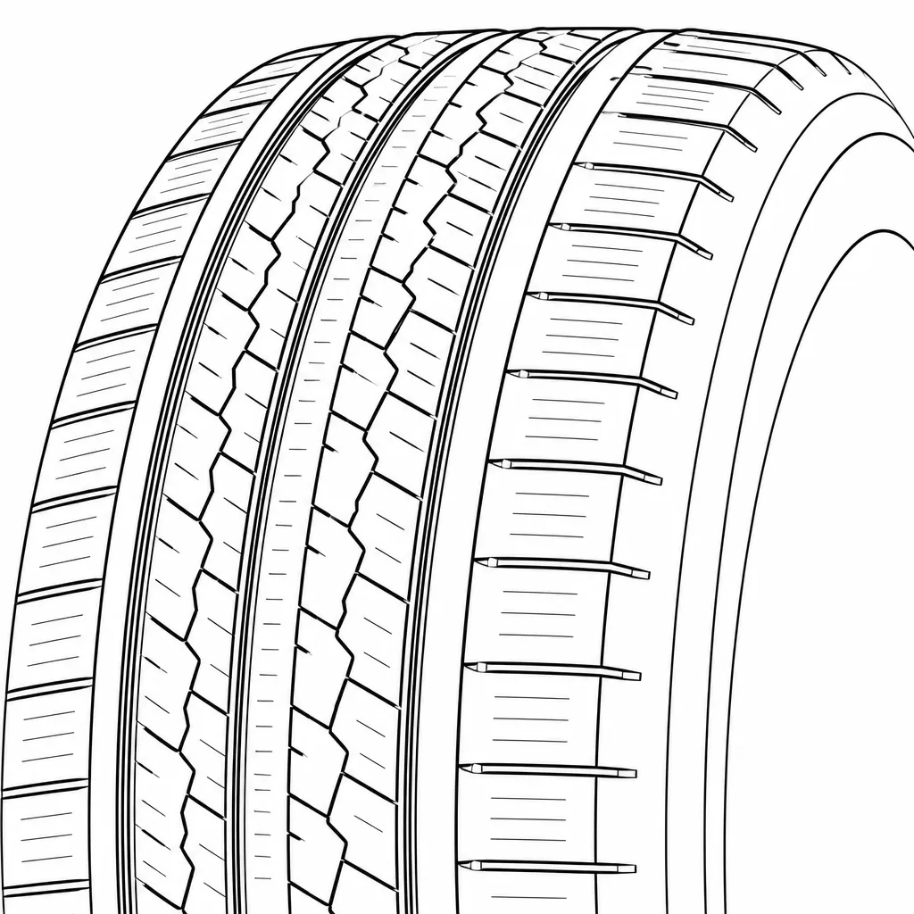 Schéma illustratif : Épaules semi-continues interrompues par de fines encoches