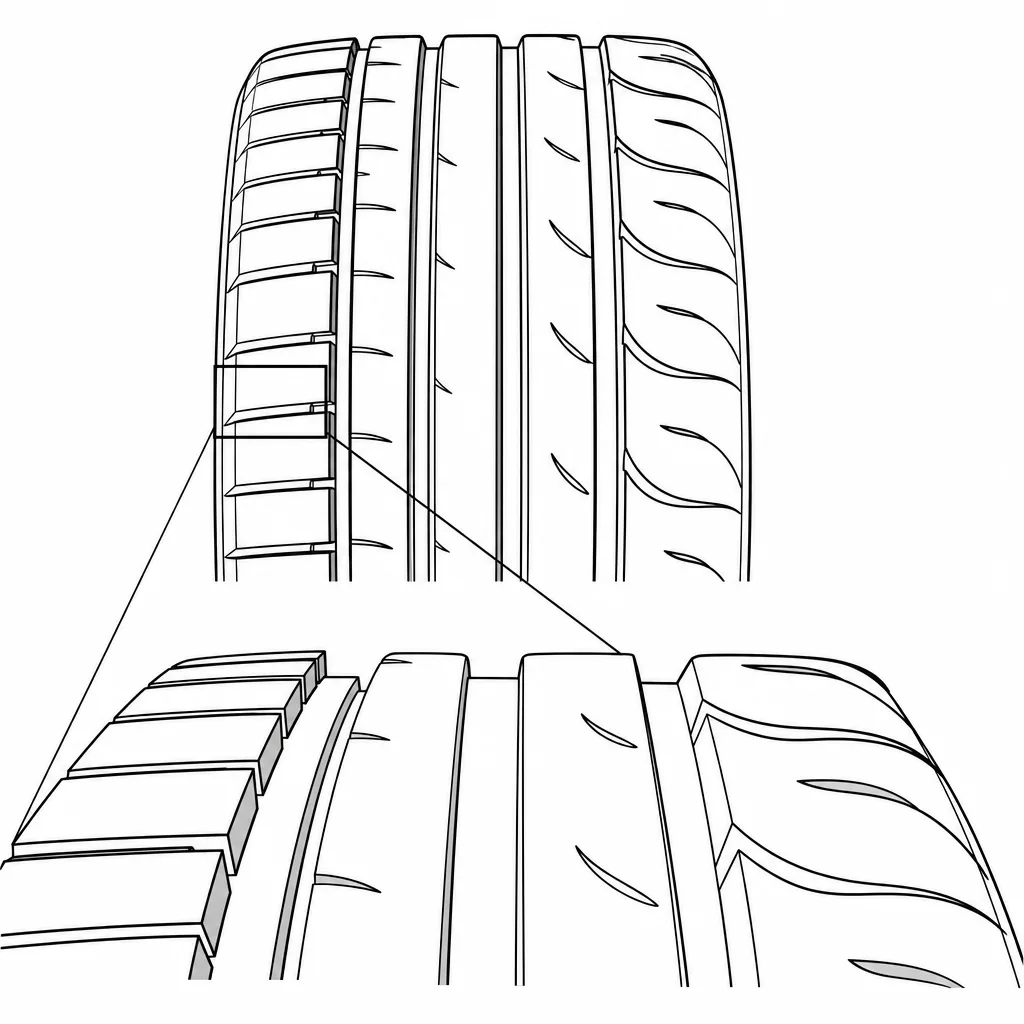 Schéma illustratif : Écart de module géométrique entre les deux rangées périphériques
