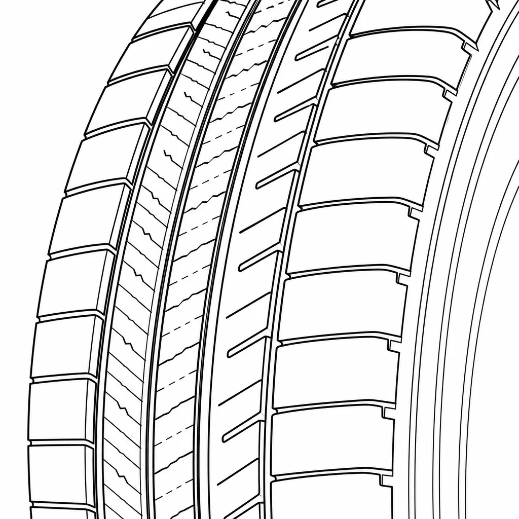 Schéma illustratif : Épaules à pavés larges et encoches transversales courtes