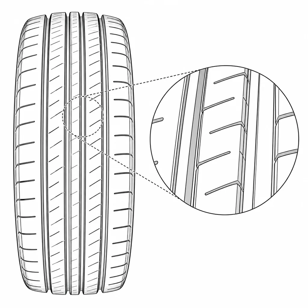 Schéma illustratif : Pavés intermédiaires allongés avec entailles transversales et obliques