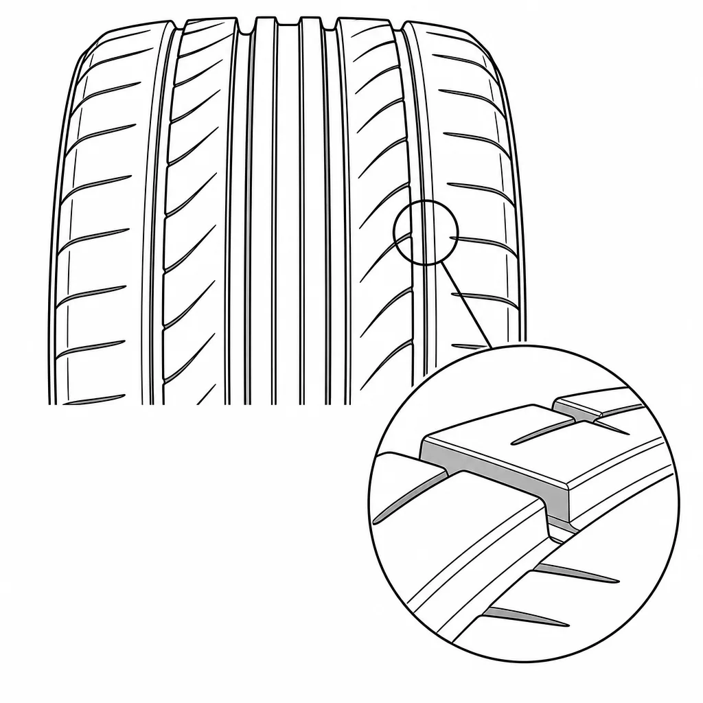 Schéma illustratif : Grands ponts de gomme entre les découpes fines