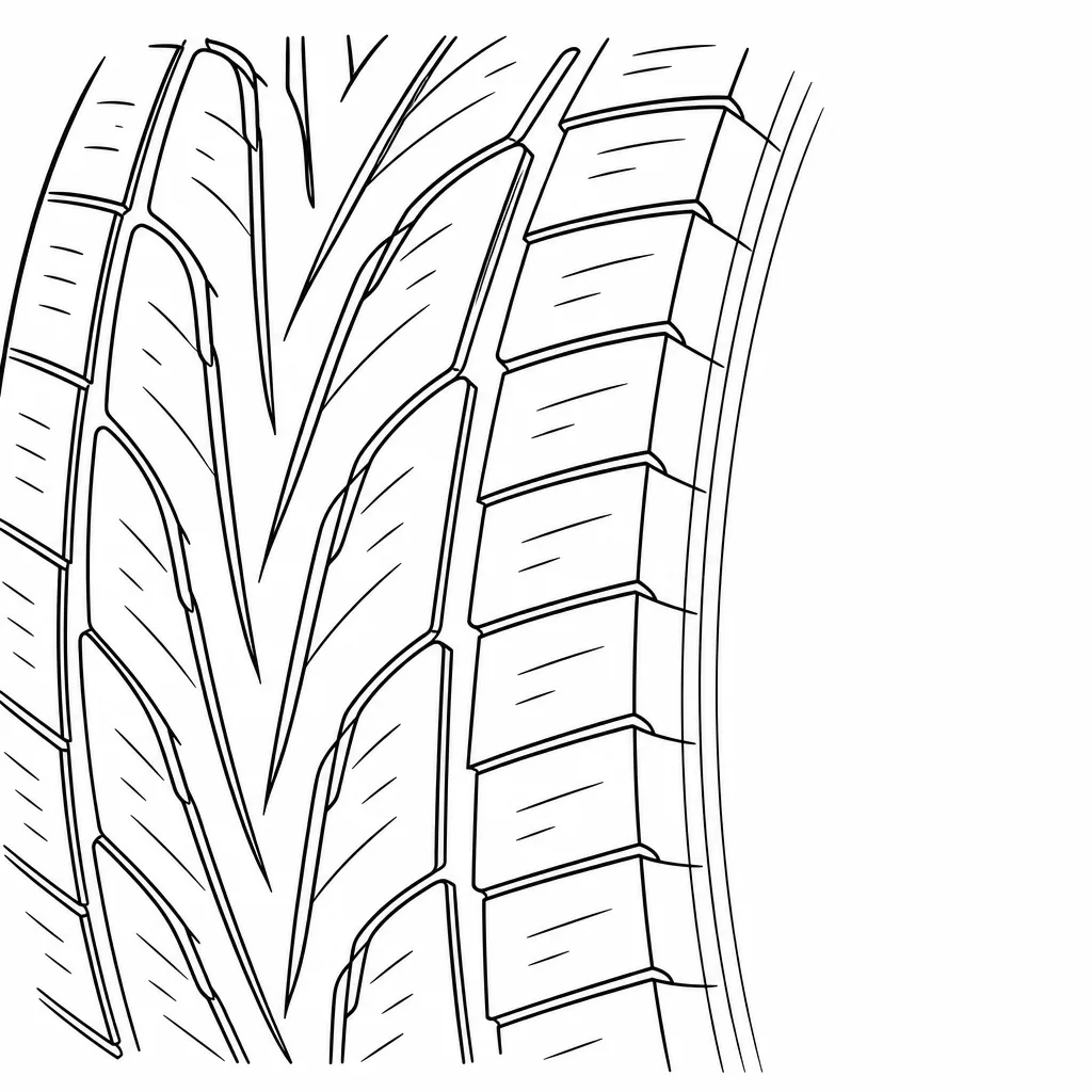 Schéma illustratif : Épaules larges segmentées par des ouvertures obliques et de petites encoches