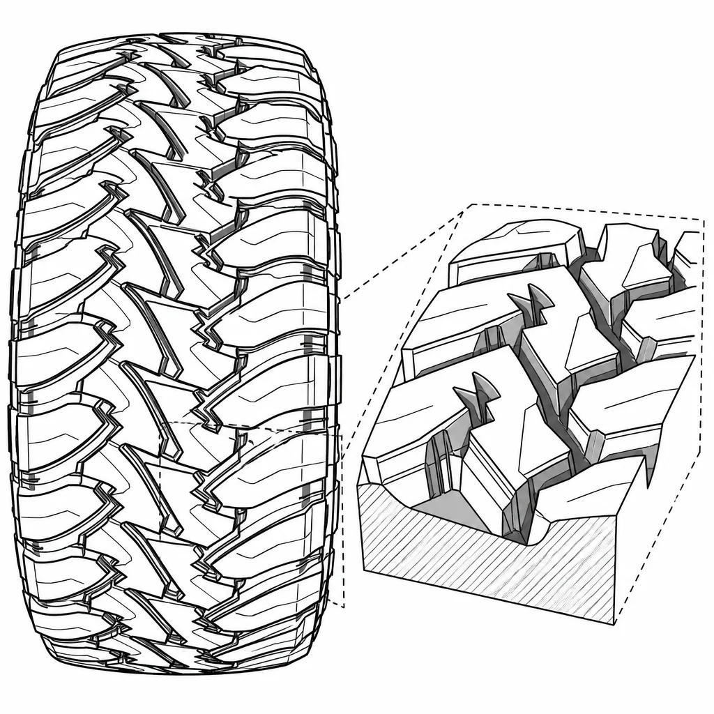 Schéma illustratif : Faible proportion de gomme effectivement posée au sol entre les grands creux