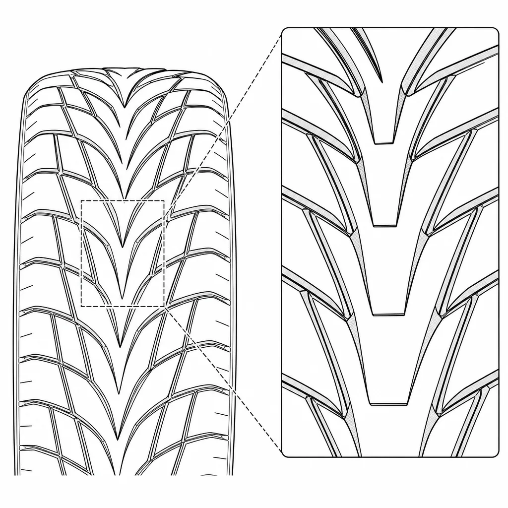 Schéma illustratif : Pointes centrales à section croissante