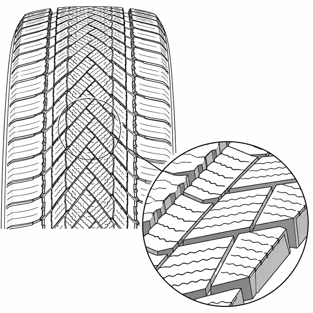 Schéma illustratif : Lamellisation très dense de pavés de faible taille