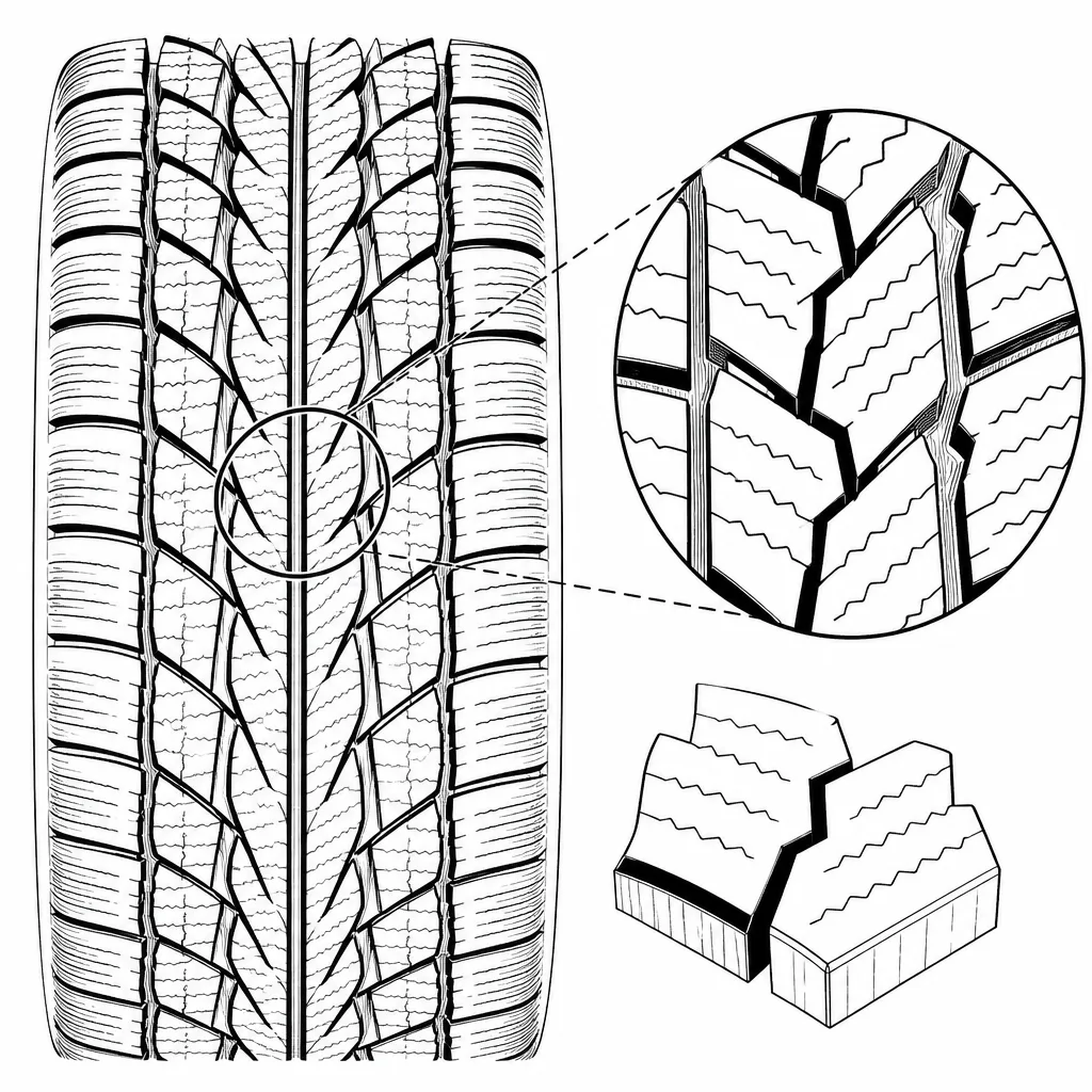 Schéma illustratif : Contours polygonaux avec angles rentrants et entailles en zigzag