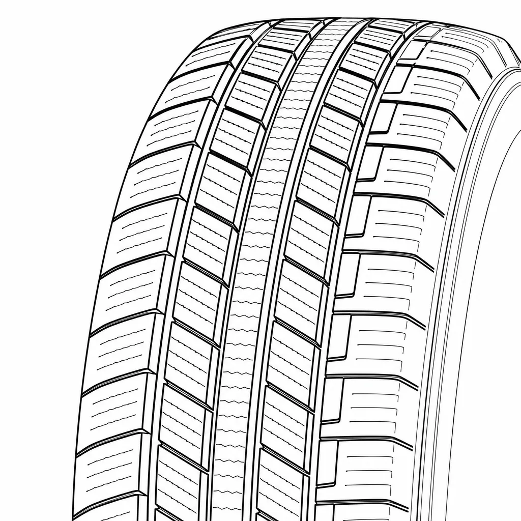 Schéma illustratif : Épaules semi-continues à encoches transversales courtes