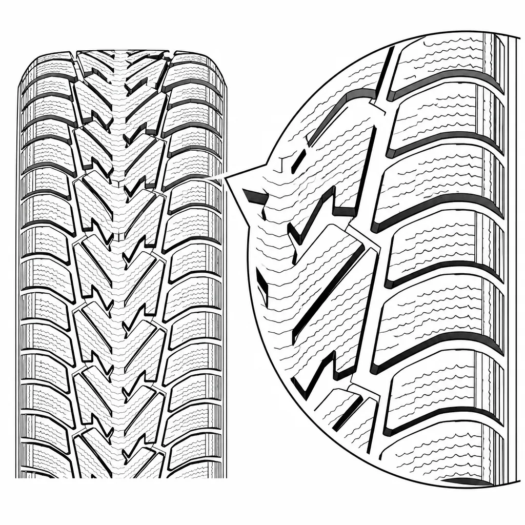 Schéma illustratif : Épaules composées de pavés indépendants de dimensions et de positions décalées
