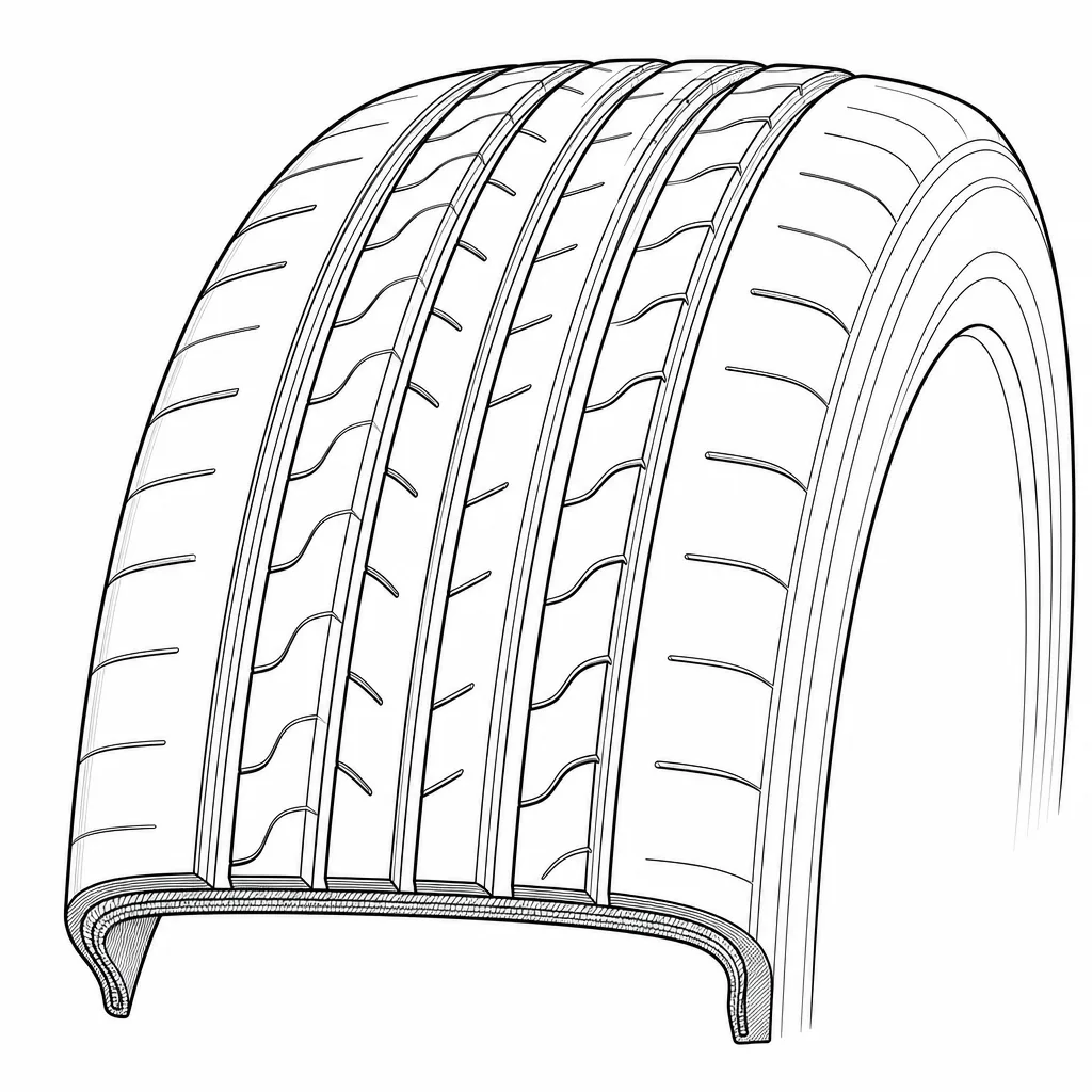 Schéma illustratif : Contour arrondi et peu découpé des épaules