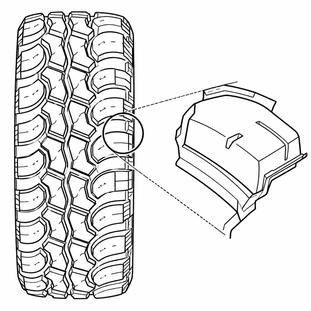 Schéma illustratif : Encoches pratiquées dans certains blocs