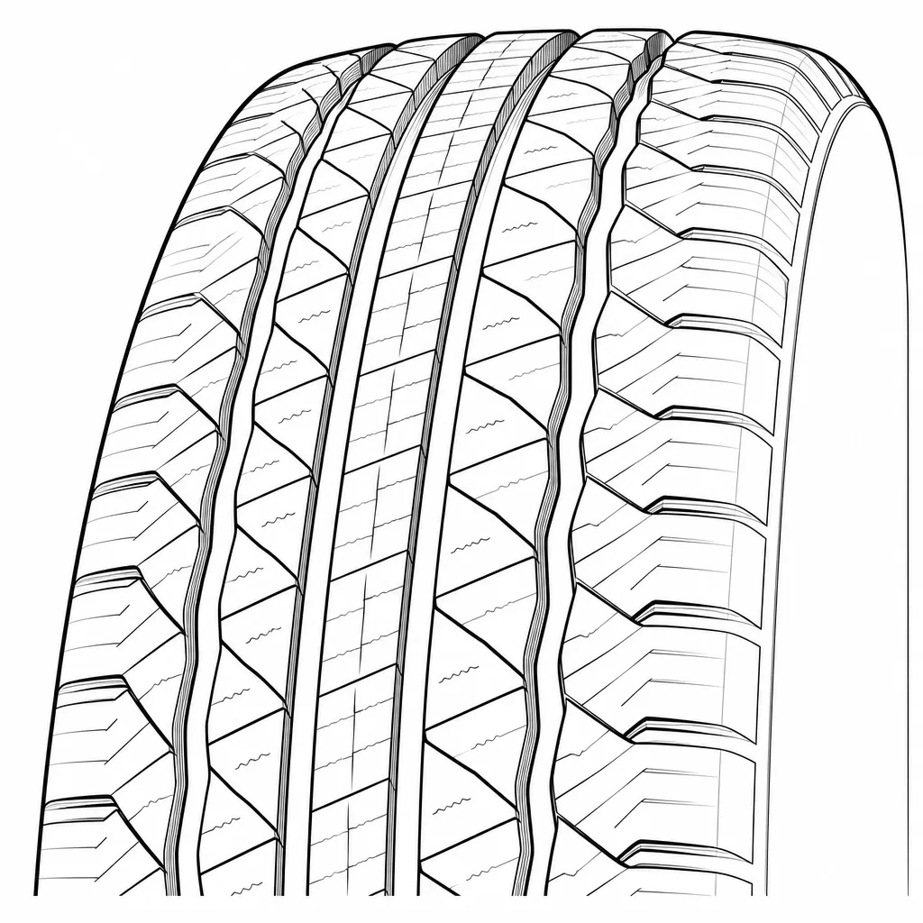 Schéma illustratif : Flancs sinueux des quatre rainures et contours obliques des pavés
