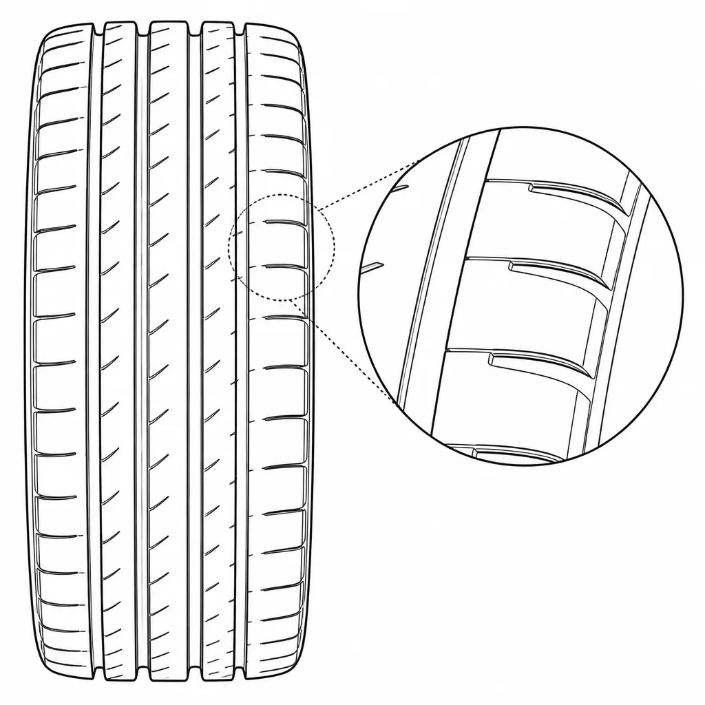 Schéma illustratif : Espacement régulier des encoches d’épaule