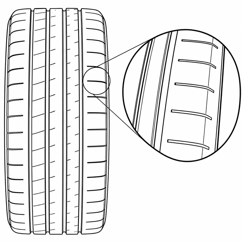 Schéma illustratif : Épaules semi-continues à encoches transversales courtes