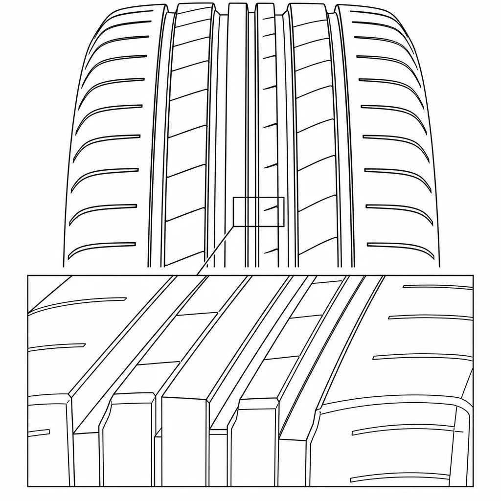 Schéma illustratif : Voies porteuses étroites délimitées par des lèvres de rainure parallèles