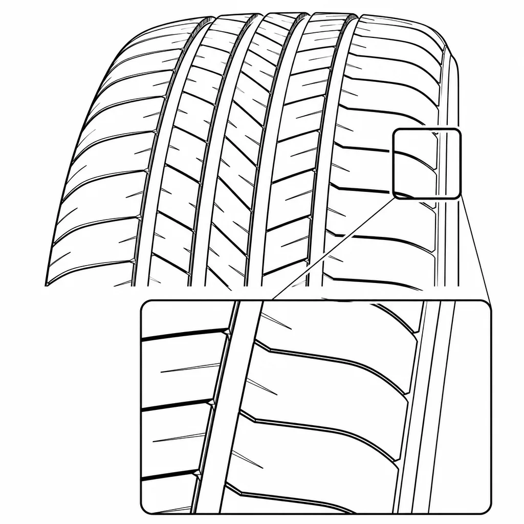 Schéma illustratif : Taux de gomme élevé entre les découpes des épaules rapprochées