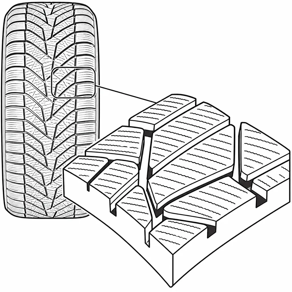 Schéma illustratif : Forte densité de lamelles transversales et obliques