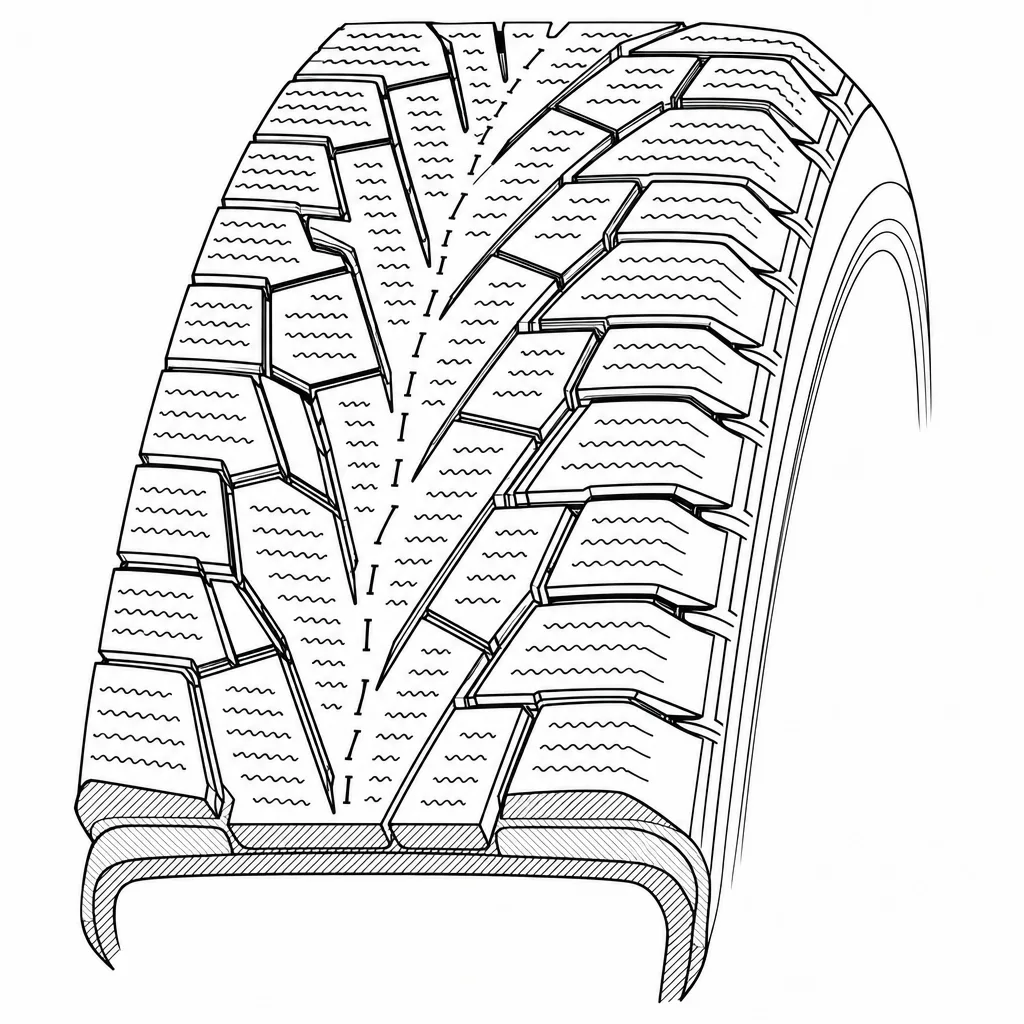 Schéma illustratif : Éléments périphériques séparés par des encoches latérales ouvertes