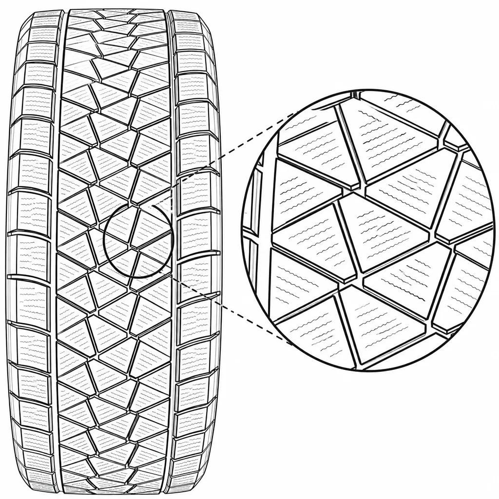 Schéma illustratif : Blocs polygonaux orientés selon plusieurs angles